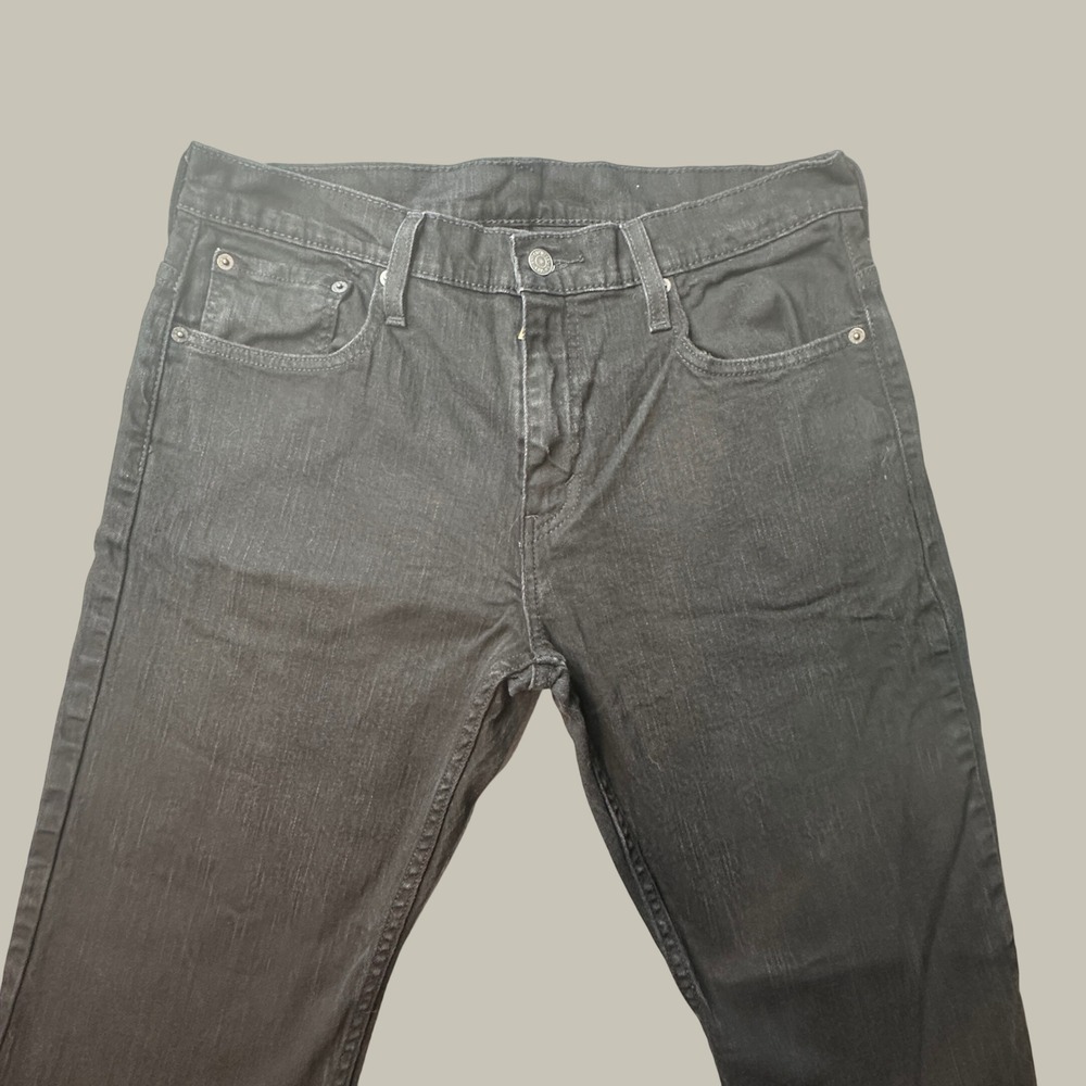Levi's 569 Jeans Mens 32x30 (34x28) Loose Straight Black Denim Stretch Waterless